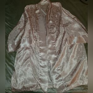 Vintage Victoria’s Secret Robe Size OS Gold Tag Paisley Satin